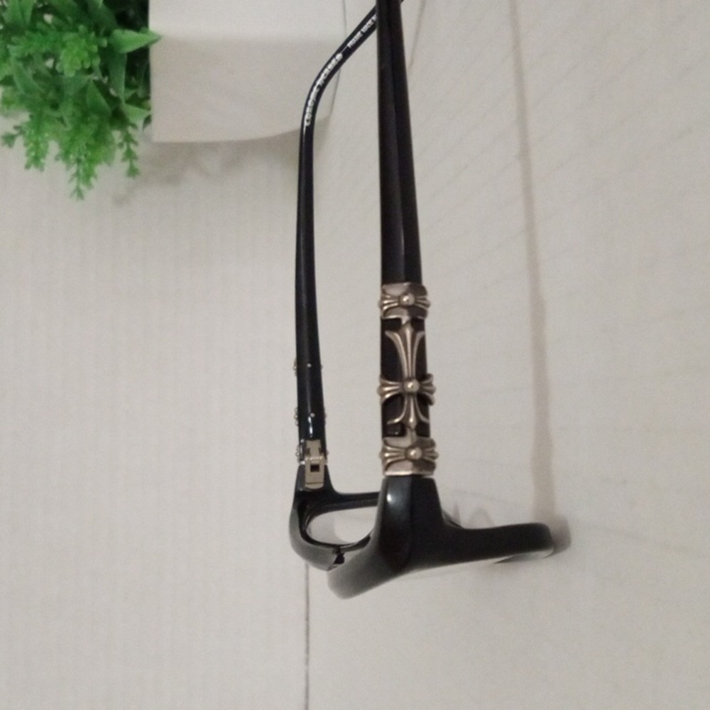 Chrome Hearts Bearded Baby Eyeglasses. Womens. Black in color.